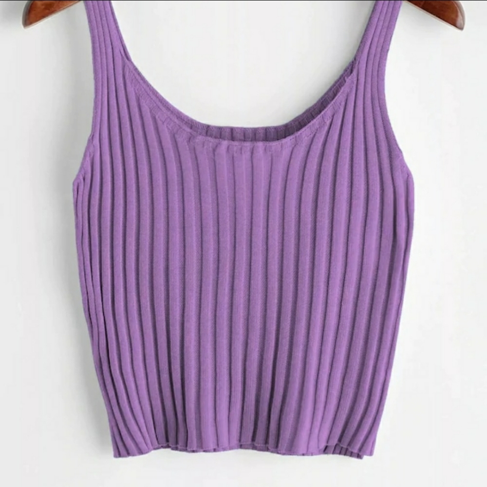 Ribbed Crop Tank Top